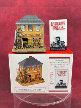 LIBERTY FALLS "COACH & WAGON WORKS" AH231 WITH LIBERTY FALLS MAGNET VINTAGE 2001